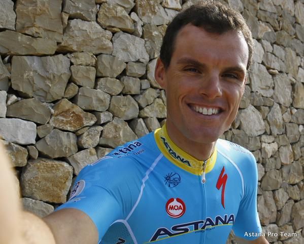 Luis Leon Sanchez in his new Astana kit