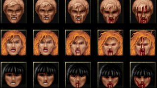Pained faces of the player-characters in Rise of the Triad: Ludicrous Edition