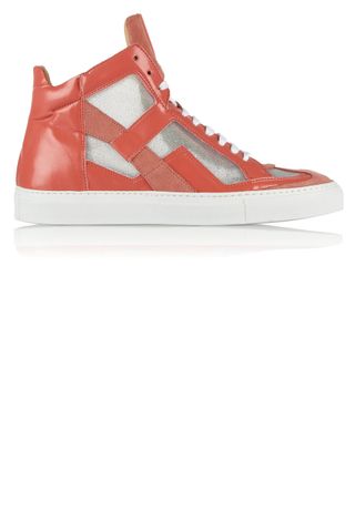 MM6 Maison Martin Margiela Leather, Suede And Mesh Sneakers, £260