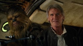 Star Wars Force Awakensissa Han Solo ja Chewbacca nousivat Millenium Falcon -alukseen