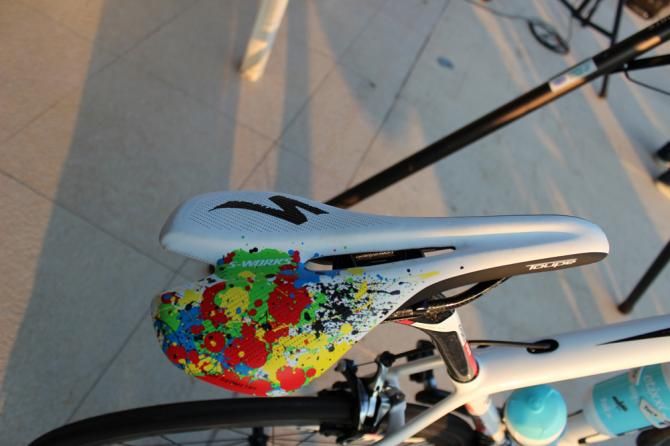 Kwiatkowski rides a Specialized saddle for 2015