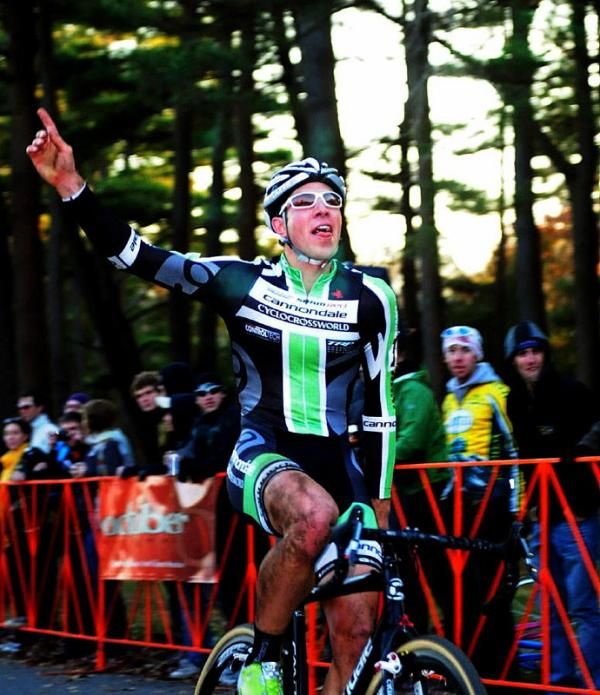 Jeremy Powers (Cannondale-Cyclocrossworld.com) had to battle his teammate Jamey Driscoll for the win on Saturday.