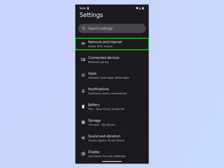 A screenshot showing how to enable Wi-Fi calling on Android