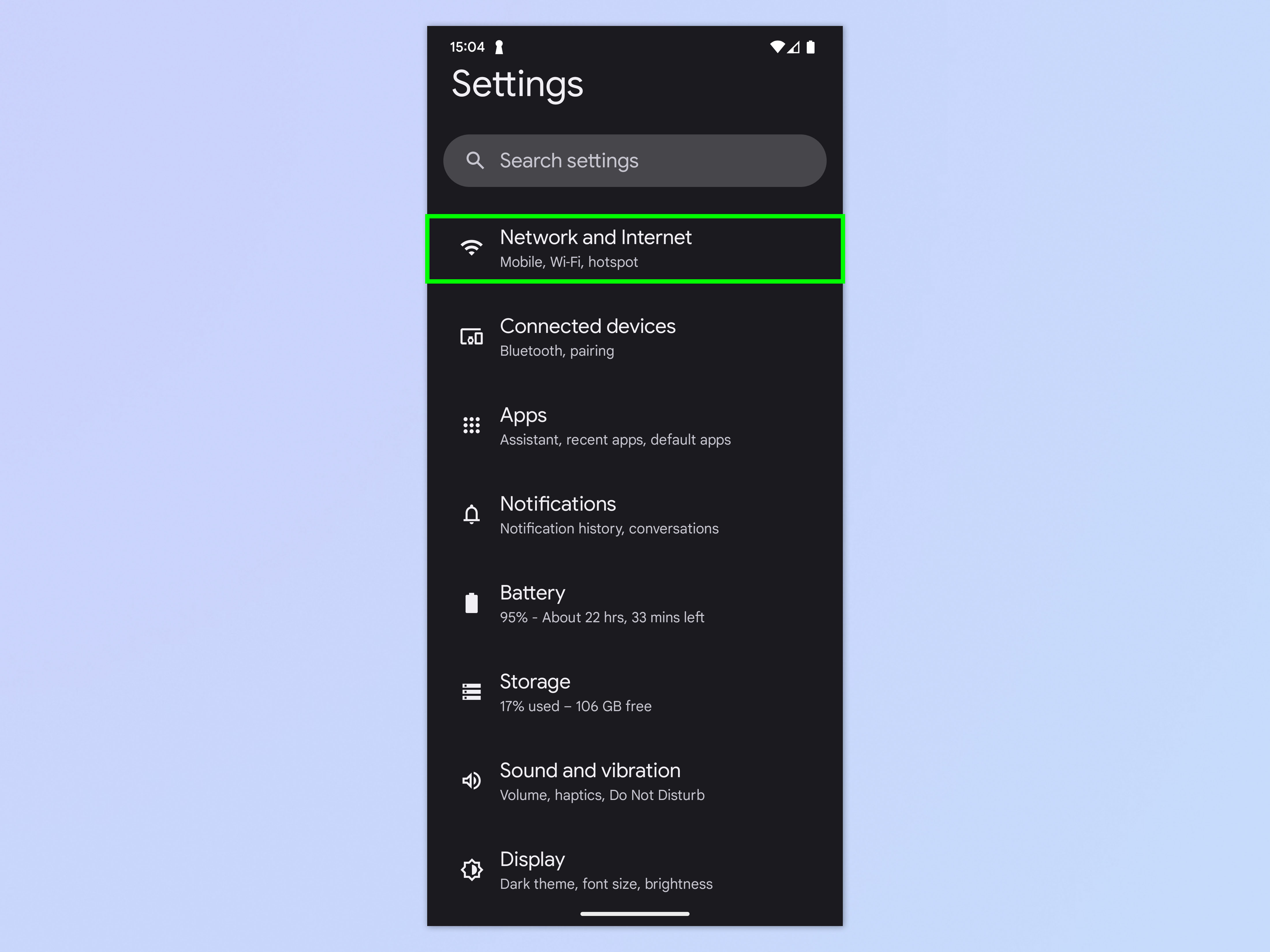 Скриншот, показывающий, как включить звонки по Wi-Fi на Android