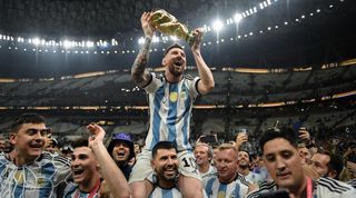 Lionel Messi Argentina World Cup 2022 trophy