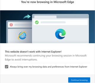 Internet Explorer Error Message