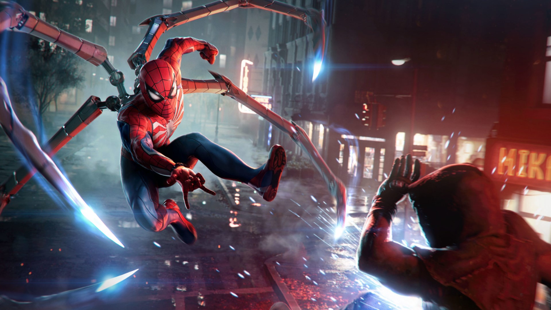 Spider-Man fights a goon