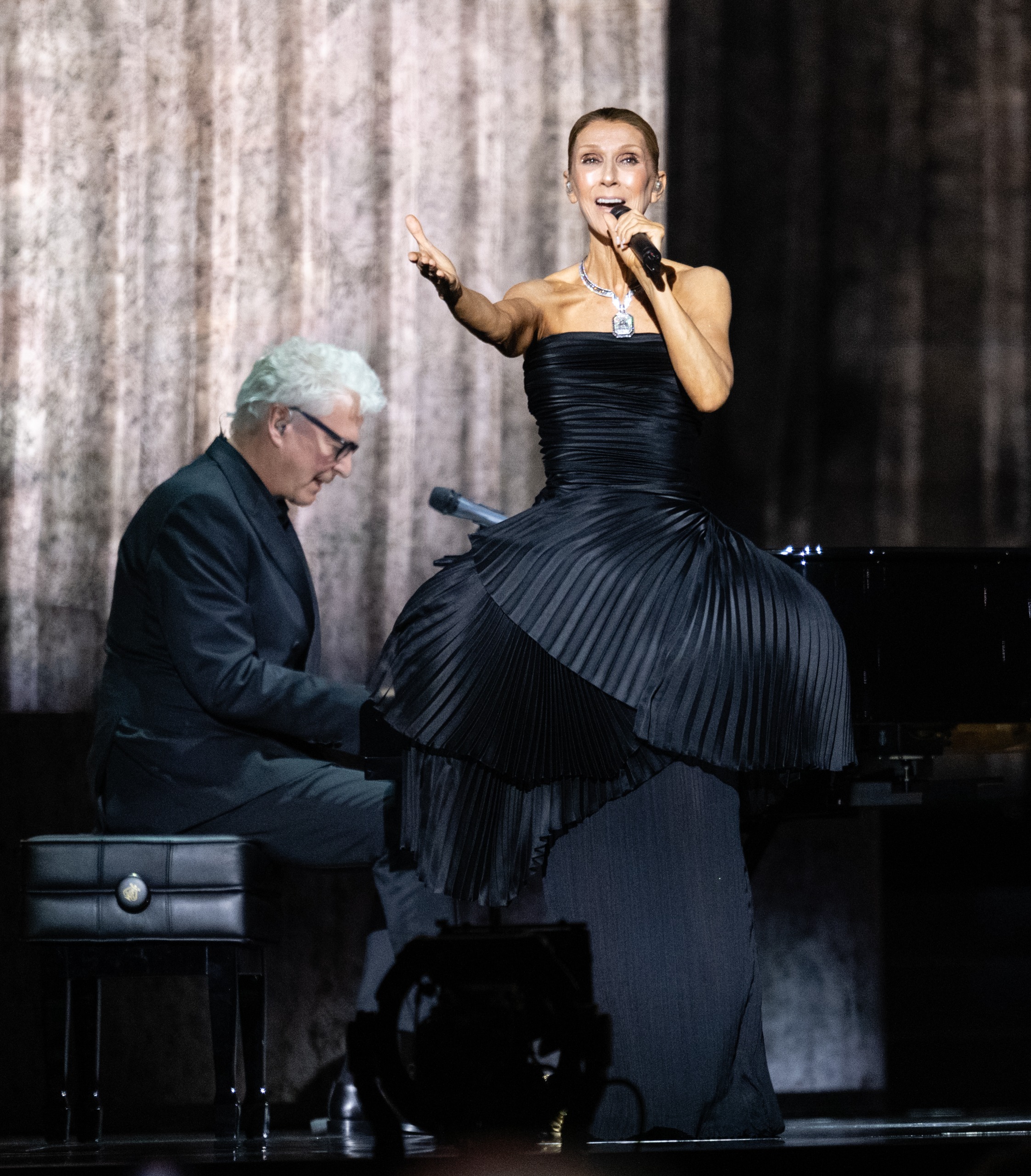 C&amp;eacute;line Dion's custom Dior dress opens her Paris concert series