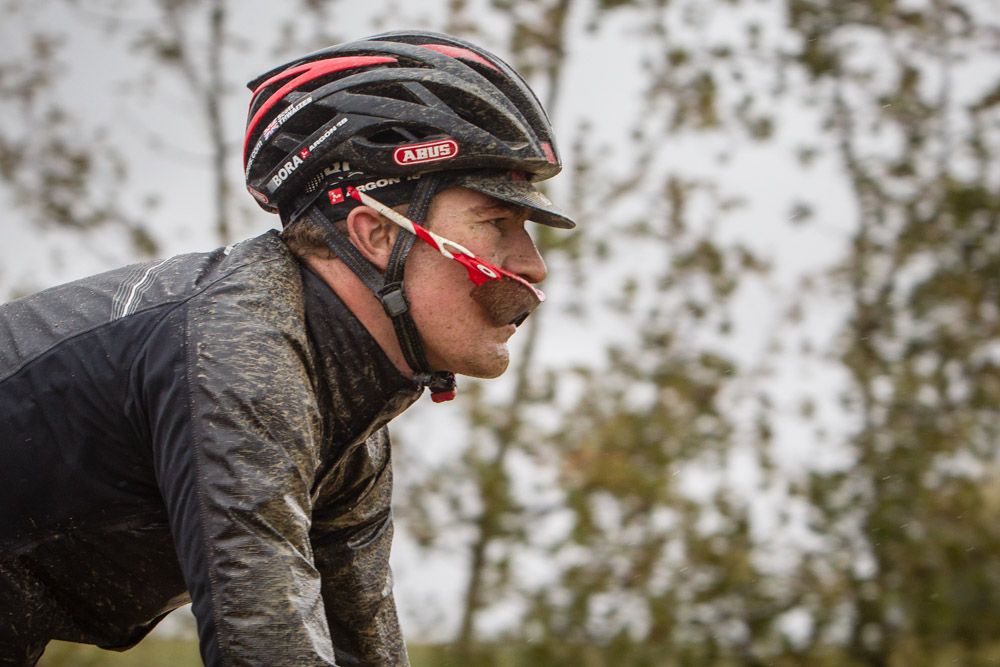 Riders tried anything they could to be able to see the road