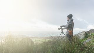 Photographer shooting landscape photography