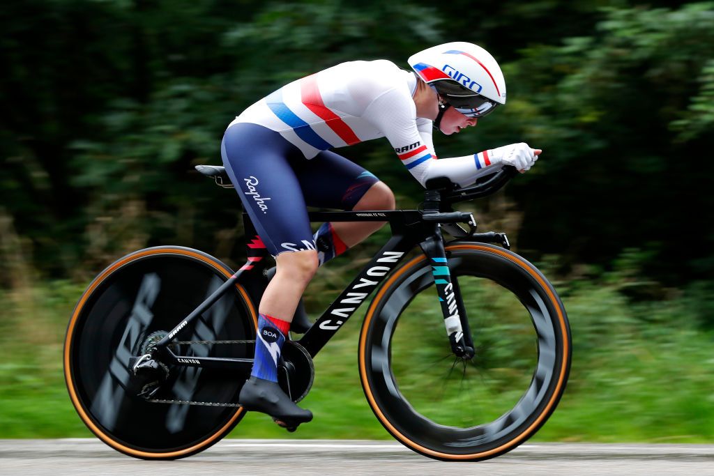 GENNEP NETHERLANDS AUGUST 26 Alice Barnes of United Kingdom and Team Canyon SRAM Racing during the 23rd Simac Ladies Tour 2021 Stage 2 a 222km Individual Time Trial stage from Gennep to Gennep SLT2021 UCIWWT on August 26 2021 in Gennep Netherlands Photo by Bas CzerwinskiGetty Images