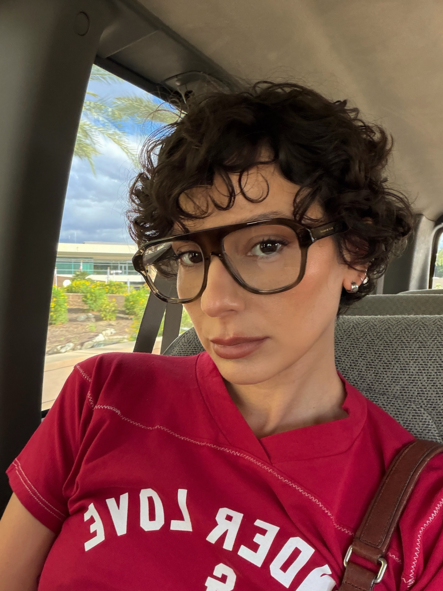 Alyssa Coscarelli with a curly micro fringe