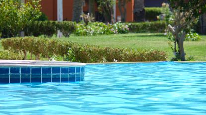 swimming pool in summer