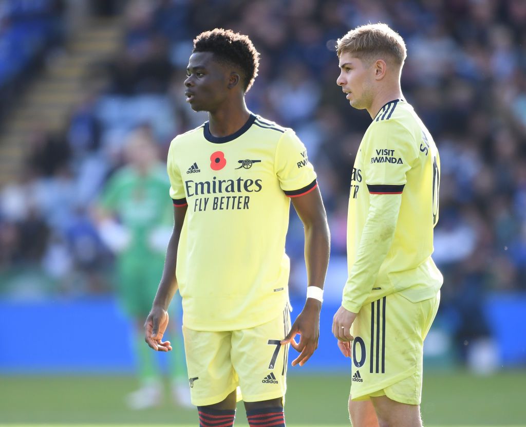 Arsenal stars Bukayo Saka and Smith Rowe