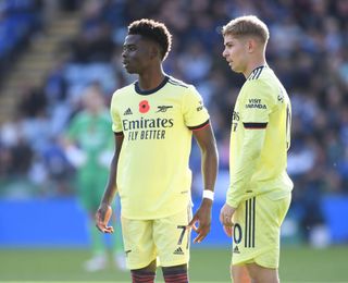 Arsenal stars Bukayo Saka and Smith Rowe