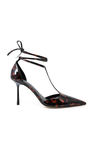 Gisele Patent Leather Lace-Up Pumps