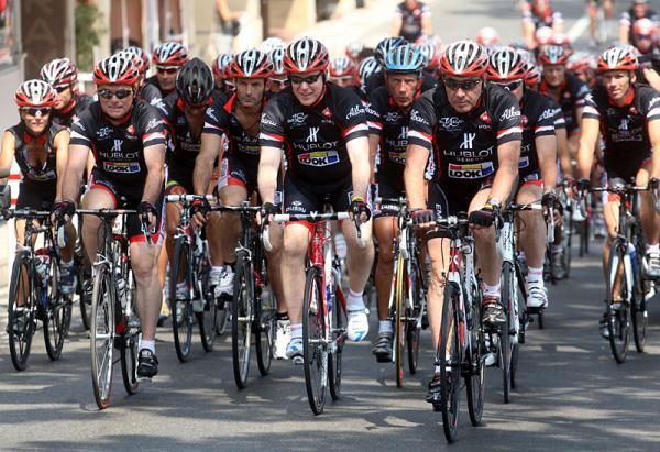 Bernard Hinault, Prince Albert and Eddy Merckx out for a ride in Monaco.