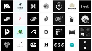 Selection of posts from top logo design inspiration feeds on Instagram