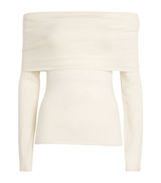 Cara Cashmere Ivory Label Almada Schulterfreies Damen-Top | Harrods Großbritannien