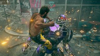 Screens from a Marvel game