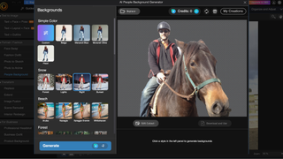 Using AI background replacement in CyberLink PhotoDirector