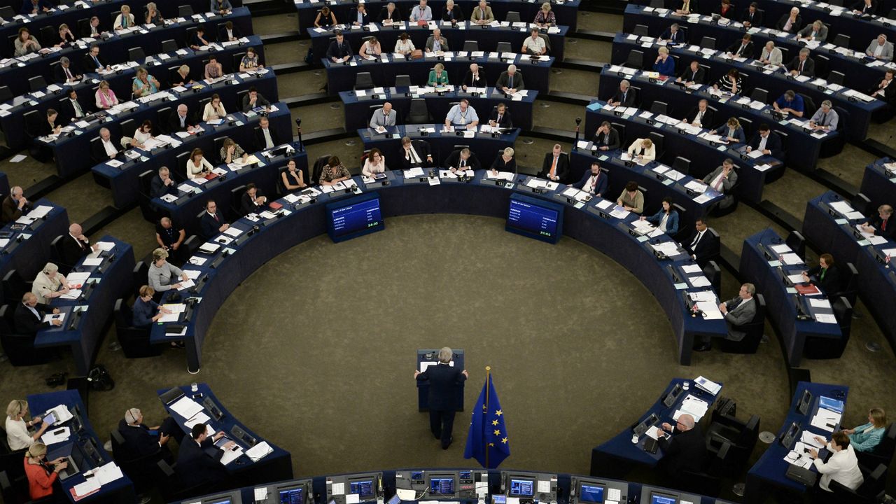 The European Parliament chamber