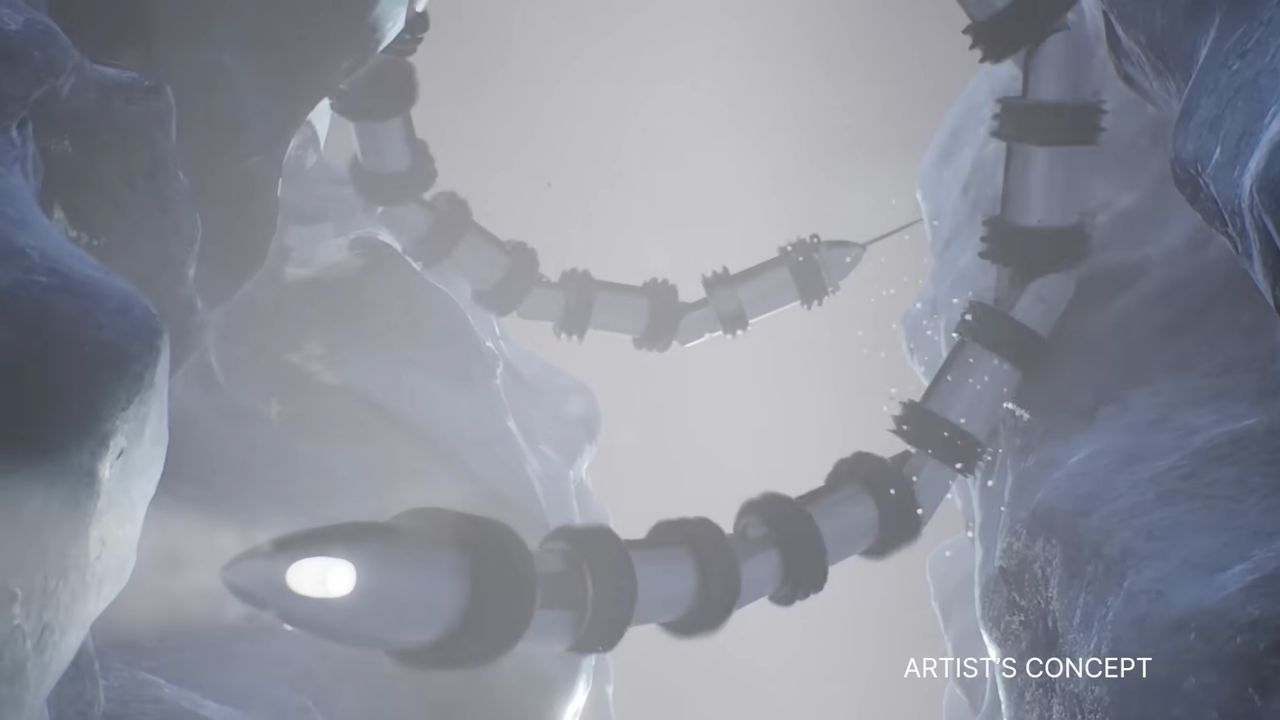 Nasa's EELS project snake like robot on rough terrain.