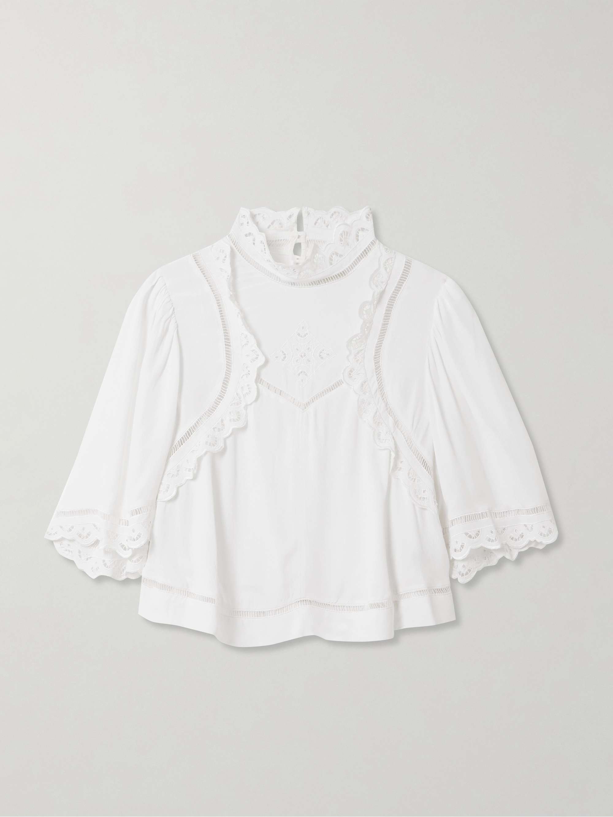 Frany Broderie Anglaise Crepe Blouse