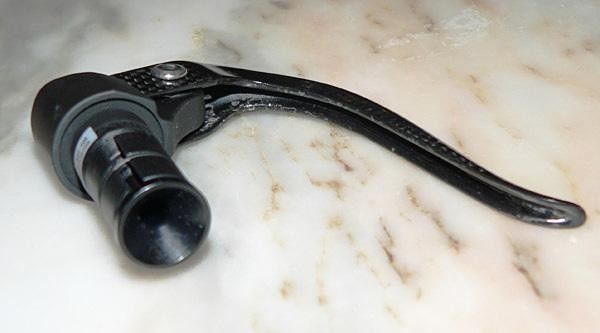 The carbon fiber blades of SRAM's new TT brake levers are hollow for reduced weight.