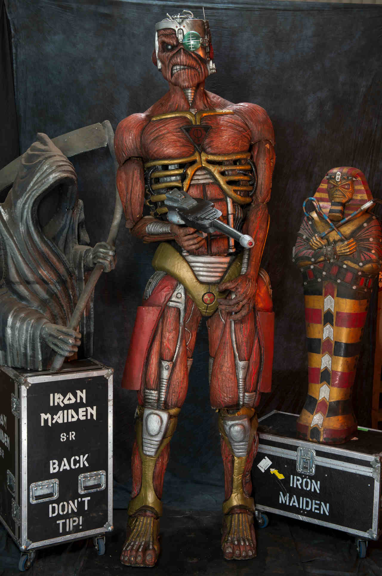 Memorabilia from the Iron Maiden Infinite Dreams Experience exhibition