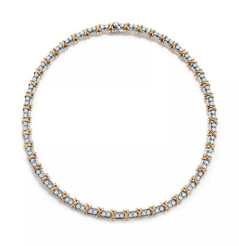 Tiffany &amp;amp; Co., Necklace in Platinum and Yellow Gold with Diamonds