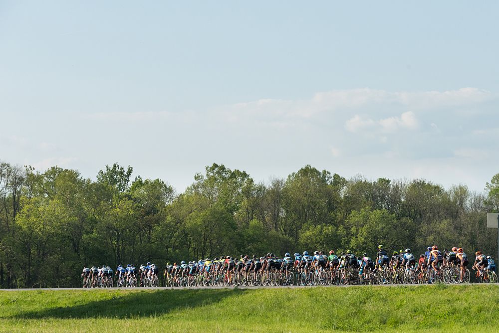The field at the start of Joe Martin Stage Race Pro Men - Stage 2