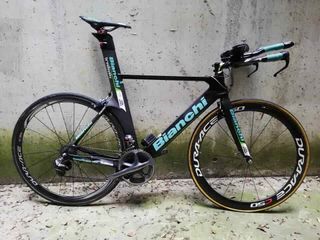 Rick Flens' 2015 LottoNL-Jumbo Bianchi time trial bike for sale on eBay