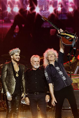 (From l.): Adam Lambert, Roger Taylor and Brian May in ABC's 'The Show Must Go on: The Queen + Adam Lambert Story."