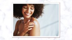 woman smoothing moisturiser on the back of her arms to reflect what is keratosis pilaris