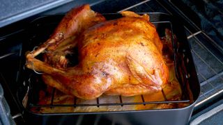 Cooked turkey resting