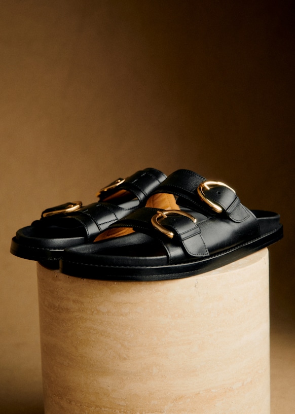 Lenny Low Mules - Smooth Black - Bovine Leather - Sézane