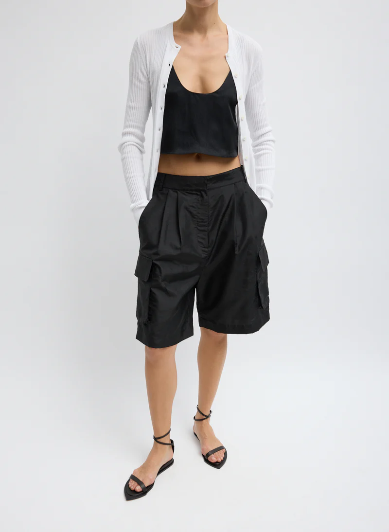 Tibi, Crispy Nylon Stella Shorts