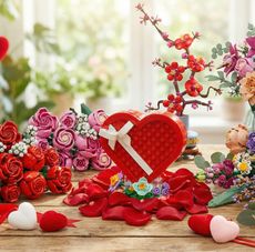 An assortment of LEGO botanicals for valentine's day.