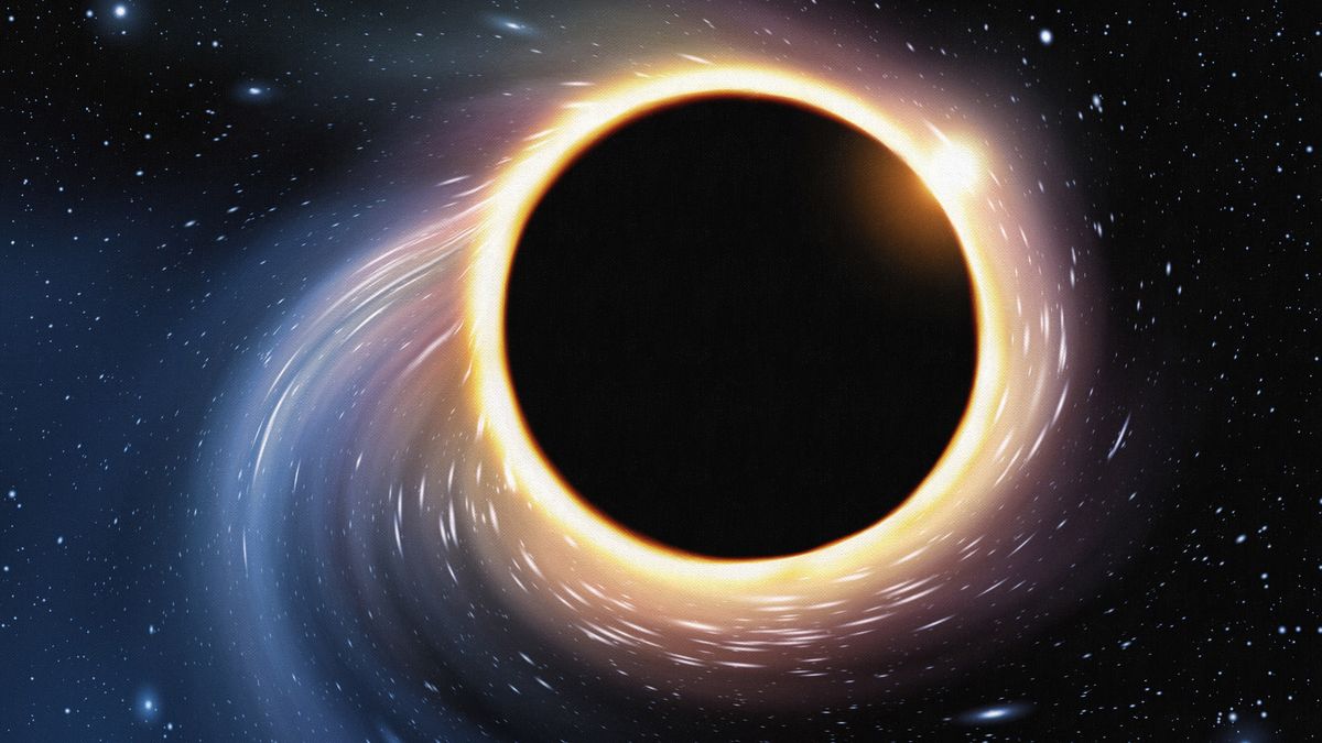 Illustration of a black hole.