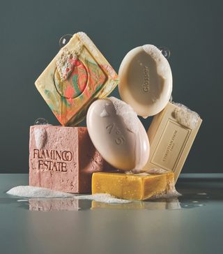 a stack of soaps illustrating the bar soap trend