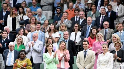 The royal making the most of the Royal Box at Wimbledon 2023 revealed. Seen here is the Royal Box on Day 2