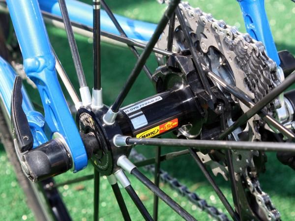 Mavic's R-Sys Premium wheels are suitably light for 'cross racing's frequent accelerations.