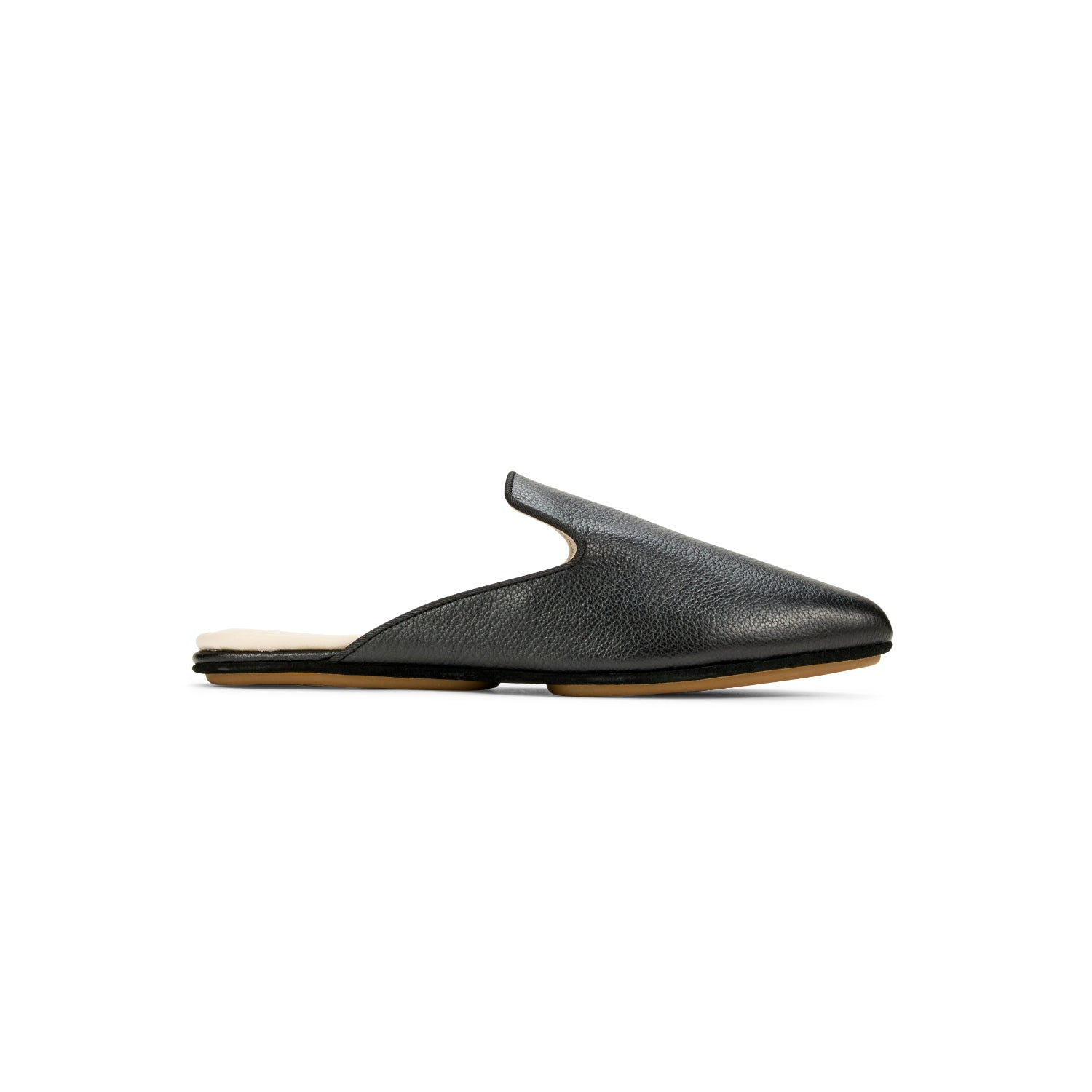 Vidi Mule in Black Leather - Black / 5