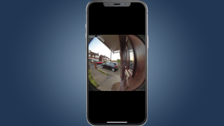 iPhone showing the Ring Video Doorbell camera interface