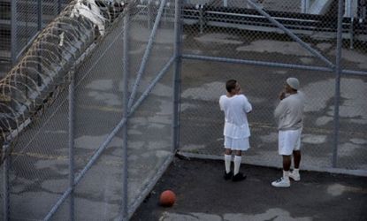Death row inmates at San Quentin exercise in confined outdoor cells: The California prison is home to the nation's largest death row.