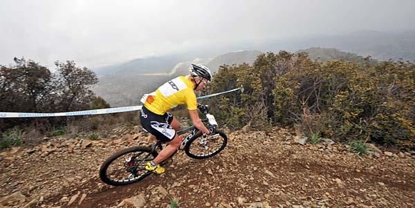Emil Lindgren races the Afxentia Point to Point.