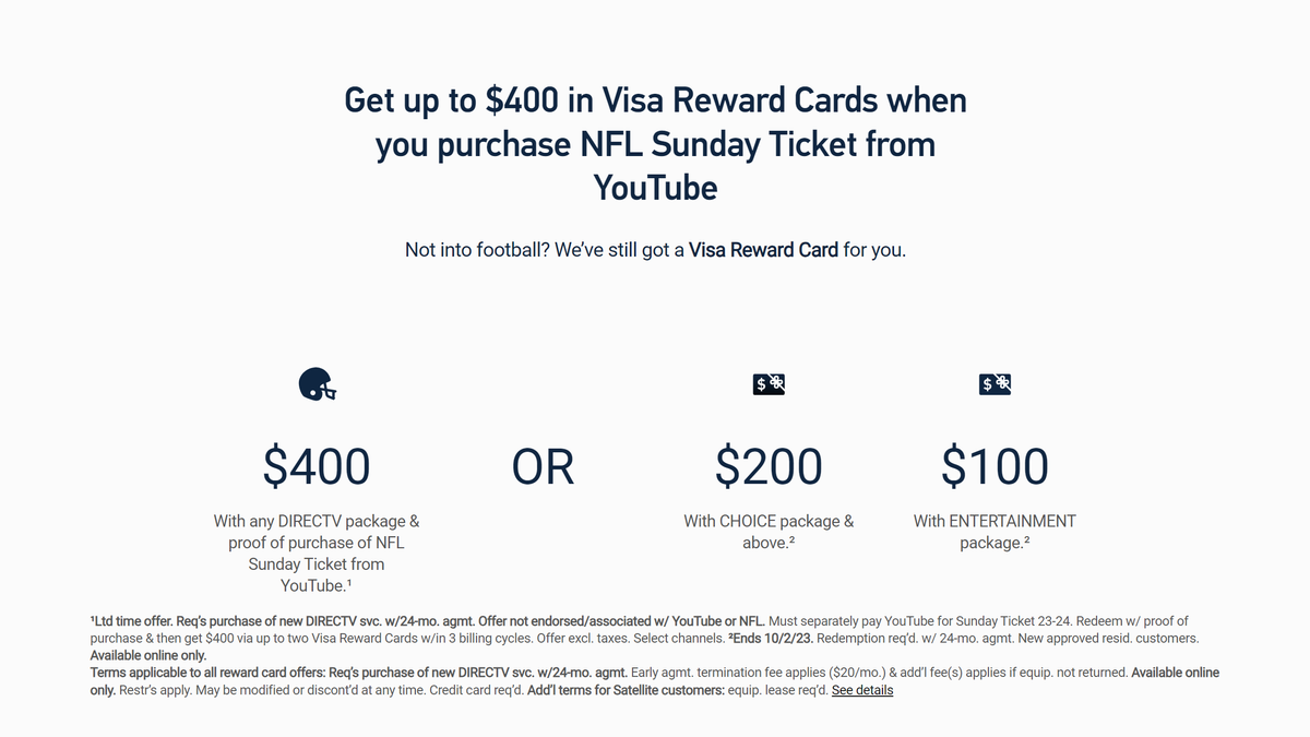 DirecTV is offering free NFL Sunday Ticket — but there's a catch | Tom