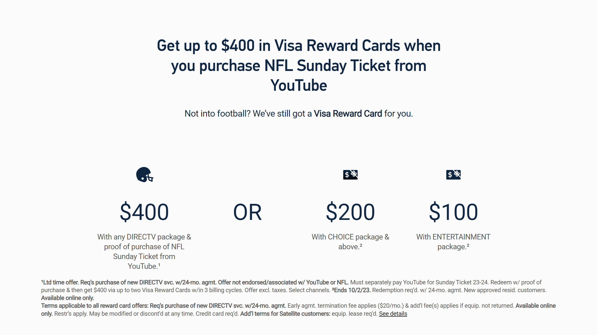 NFL Sunday Ticket 2023 DirecTV-Angebot