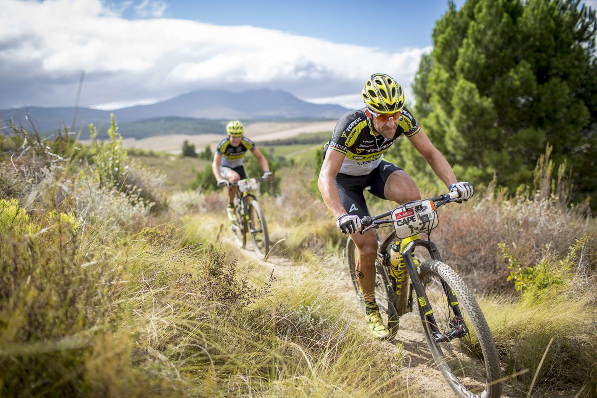Alban Lakata and Kristian Hynek on stage 2 of the Cape Epic